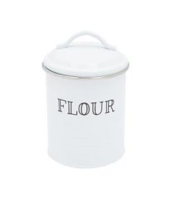 Farmlyn Creek 4 Pack Farmhouse Canister Set, White Metal Kitchen Containers with Lids (4 x 6.3 In) -Kitchen Storage shop unnamed file 988