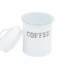 Farmlyn Creek 4 Pack Farmhouse Canister Set, White Metal Kitchen Containers with Lids (4 x 6.3 In) -Kitchen Storage shop unnamed file 989